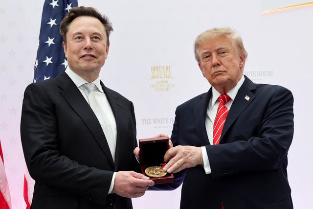 President Donald Trump has contrasted tech billionaire Elon Musk’s intelligence with that of Democratic Arizona Governor Katie Hobbs, who he calls dumb’