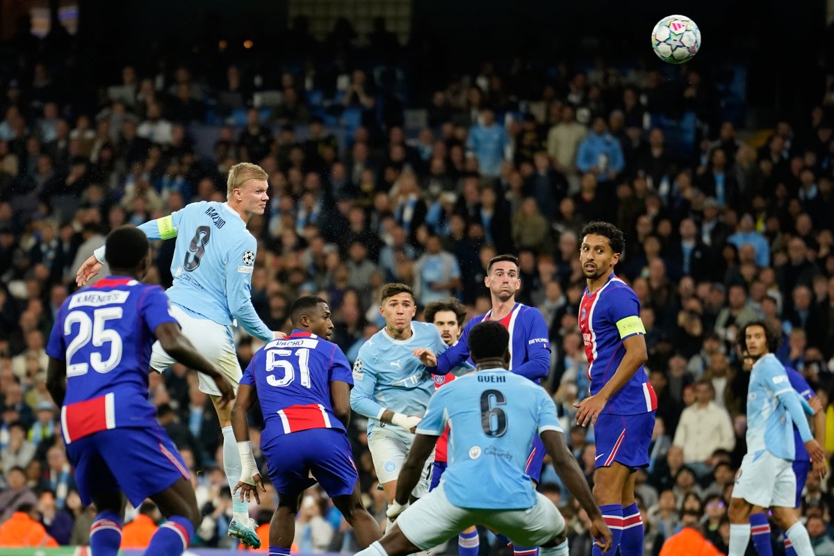 Man City v PSG LIVE: Haaland pulls one back in Champions League after PSG’s masterclass stuns Guardiola