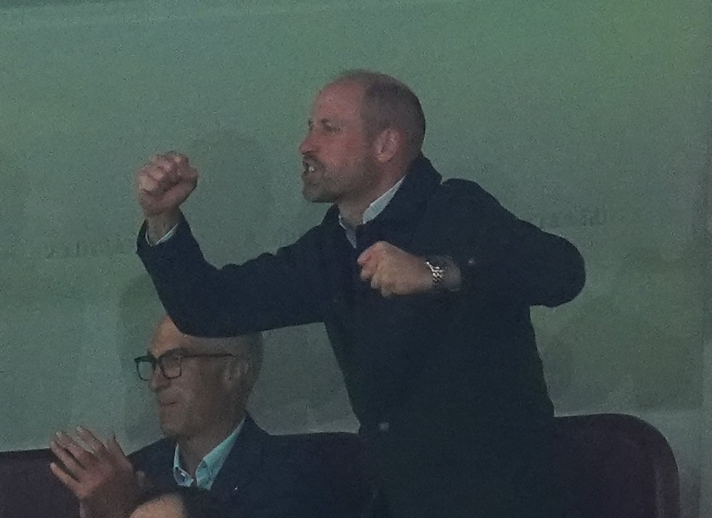 Prince William cheered Villa on to victory