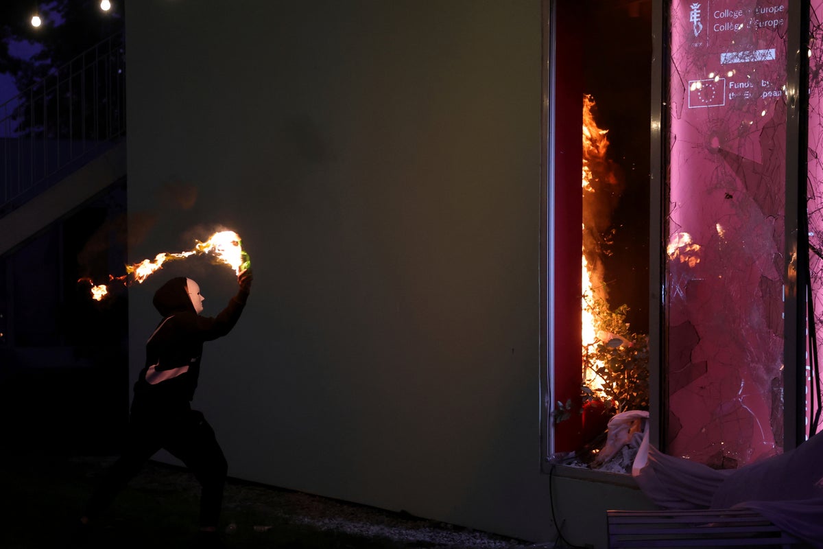 Tear gas, fires and clashes as anti-government unrest escalates in Albania, in photos