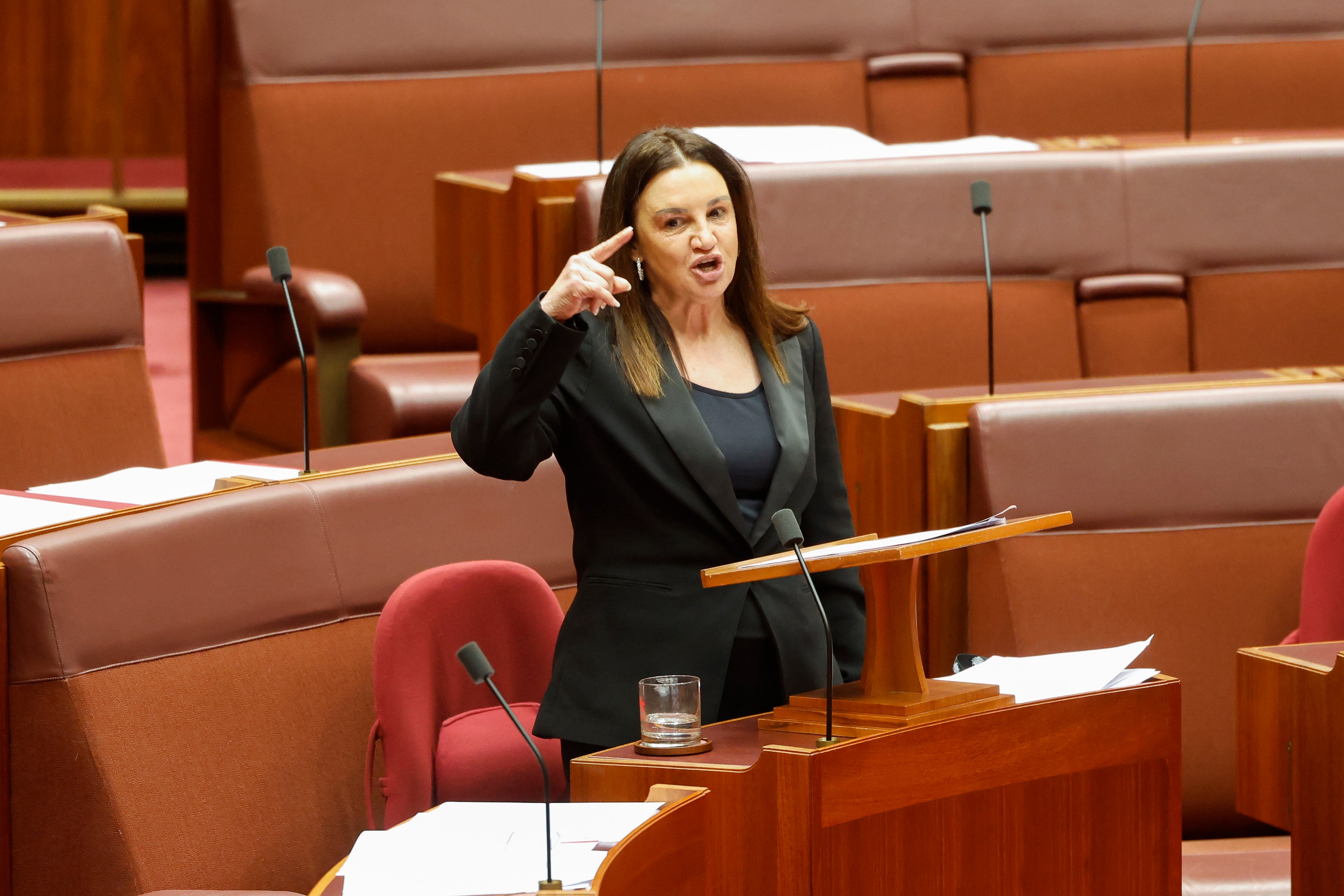 Senator Jacqui Lambie says hidden camera found in female shower facilities aboard HMAS Leeuwin