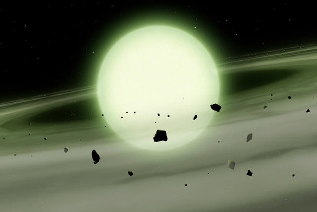 <p>Los astrónomos descubrieron la primera estrella verde de la historia</p>