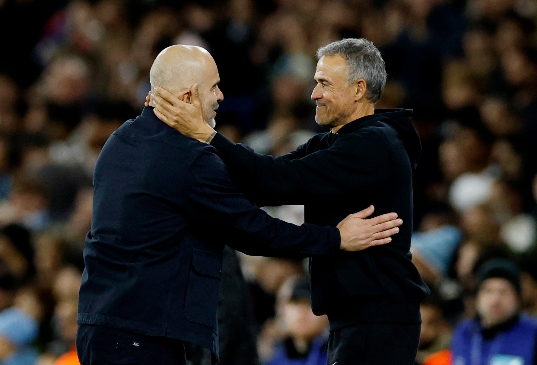 Luis Enrique admitted his PSG team were fortunate to escape a Man City comeback in the Champions League