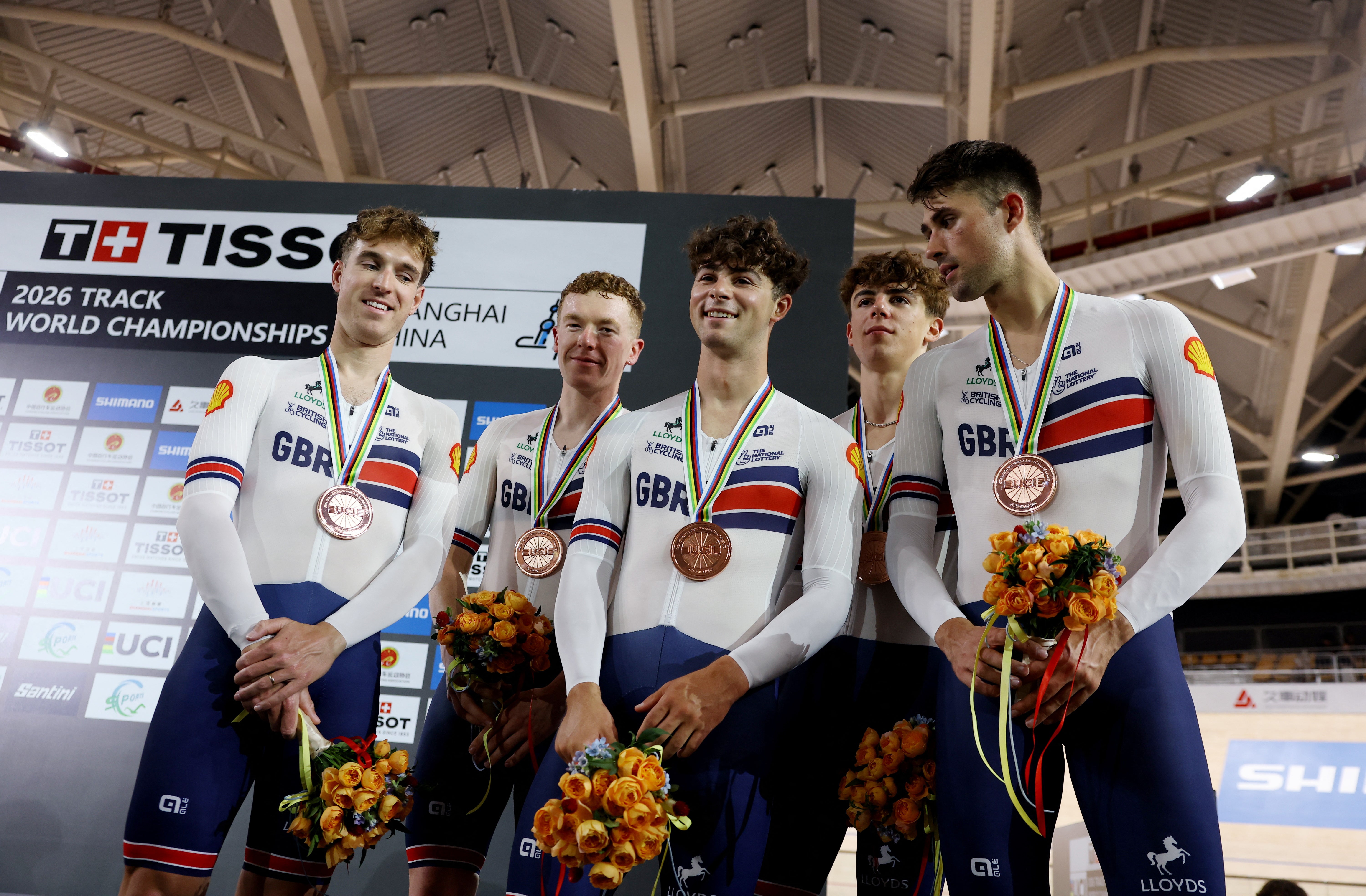 A brand-new men's team pursuit squad claimed bronze