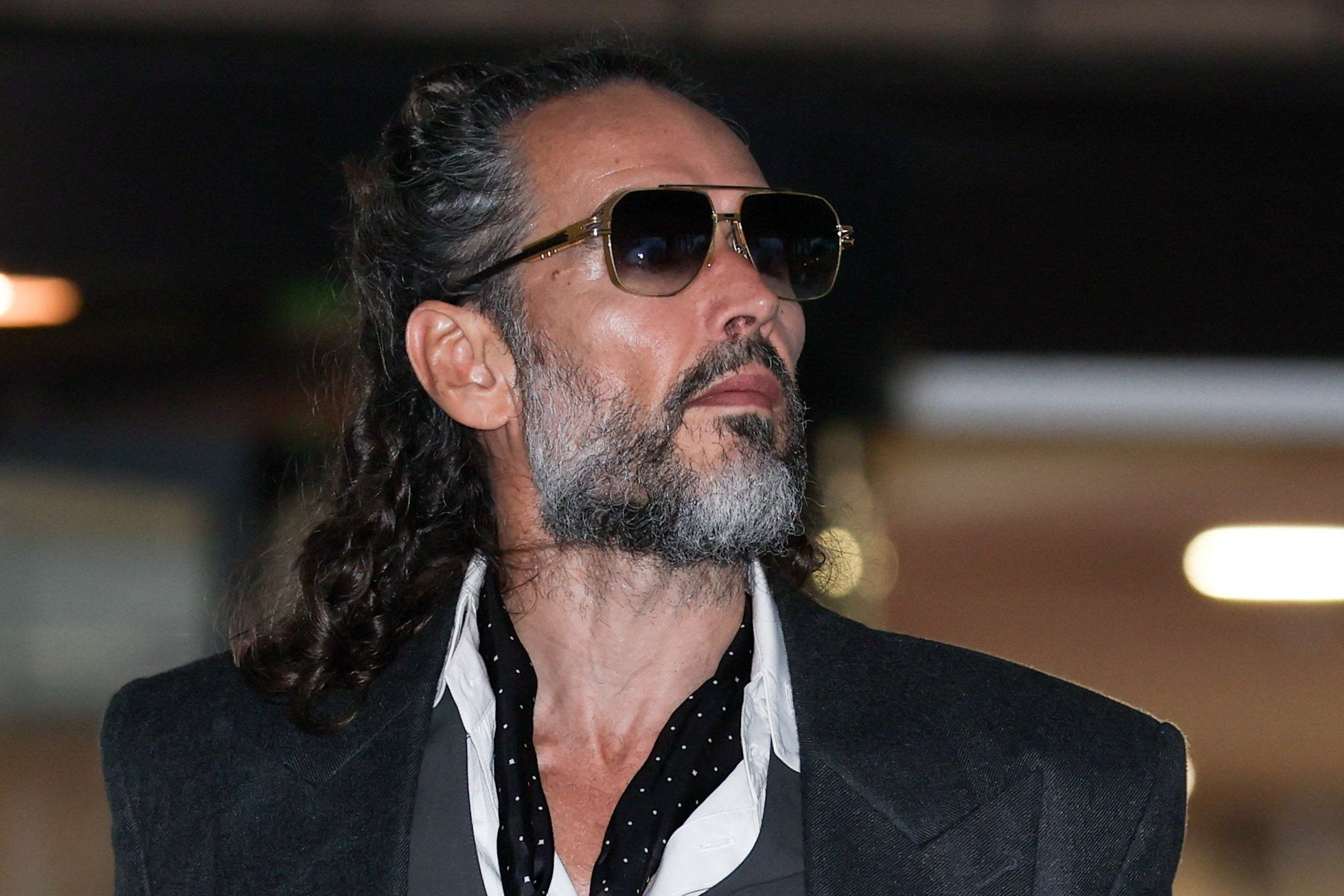Russell Brand leaving court