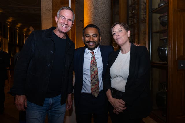 Amol Rajan and Jess Phillips attend The Independent’s 40th party at the British Museum