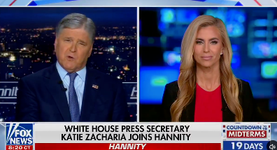 Fox News anchor Sean Hannity grilled the new White House press secretary, Katie Zacharia, in a departure from his usual line of questioning when it comes to Republicans and Trump administration officials