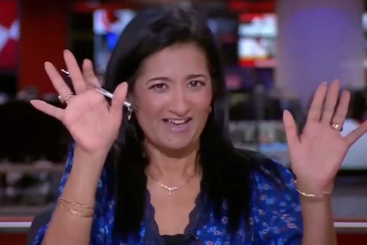 BBC presenter flustered after walking off camera while not realising she’s still on air