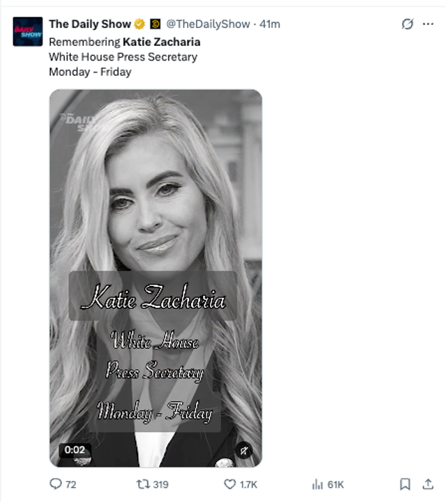 California Gov. Gavin Newsom’s press office both mocked up an ‘in memoriam’ tribute to Zacharia while others joked about her law credentials