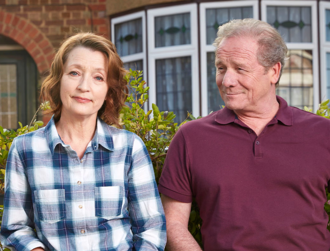 Lesley Manville and Peter Mullan in the BBC series 'Mum'