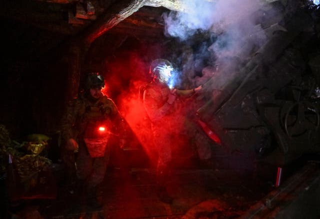 Artillerymen of the Special Rifle Police Battalion of Zaporizhzhia region fire a M94 howitzer towards Russian troops