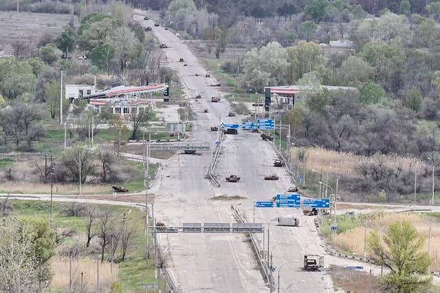 Many residents are determined to flee Oleshky using a route locally known as ‘the road of death’
