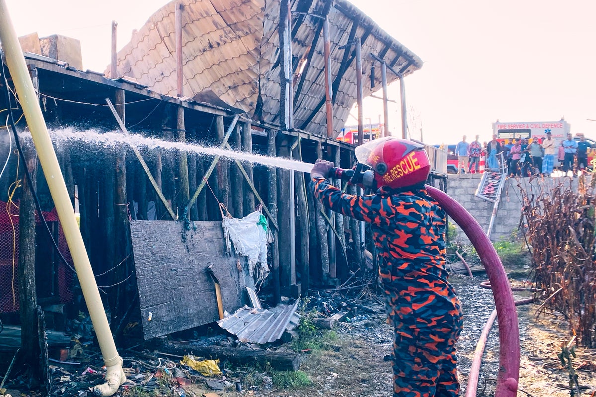 A fire guts a Bangladeshi beach resort, killing 10 people