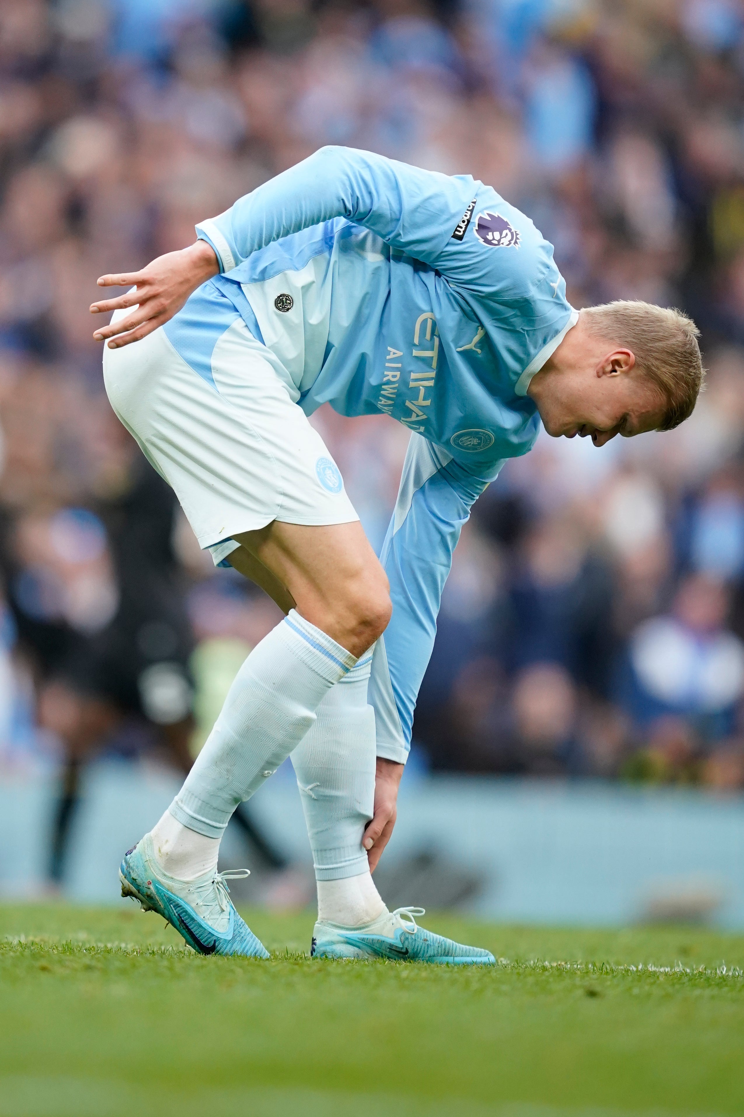 Haaland sparked an injury concern as he limped down the tunnel