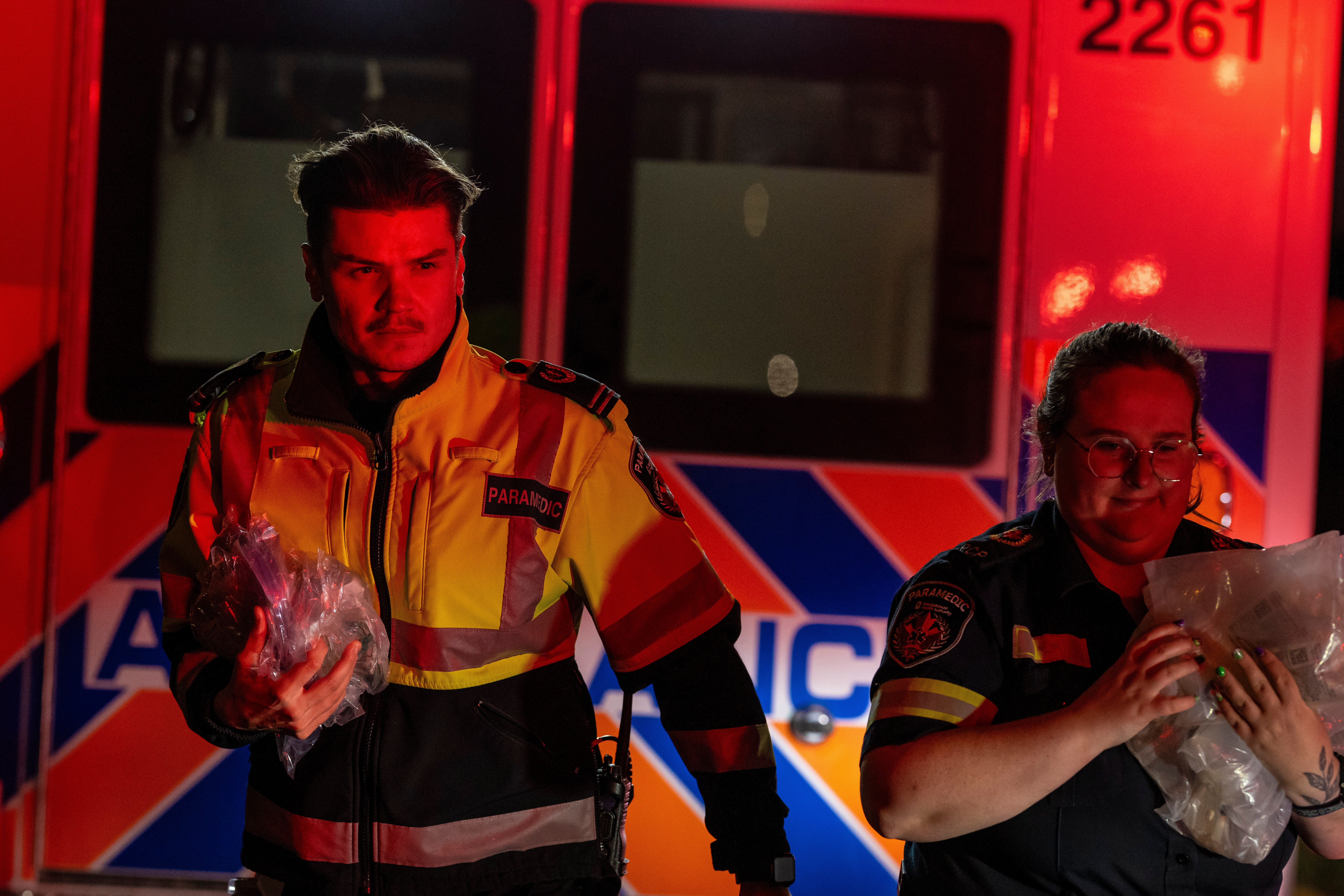 Emergency services at the scene