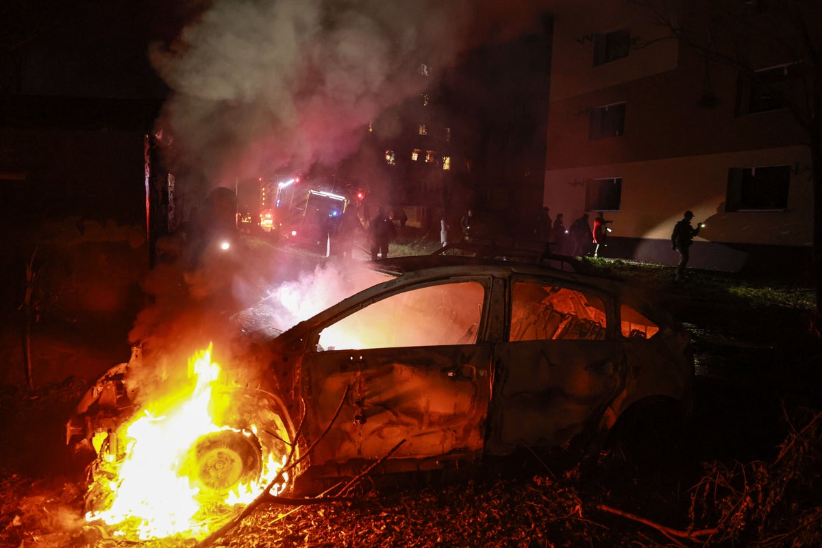 Blaze at St Petersburg oil sites as Kyiv launches more than 1,000 drones at Russia