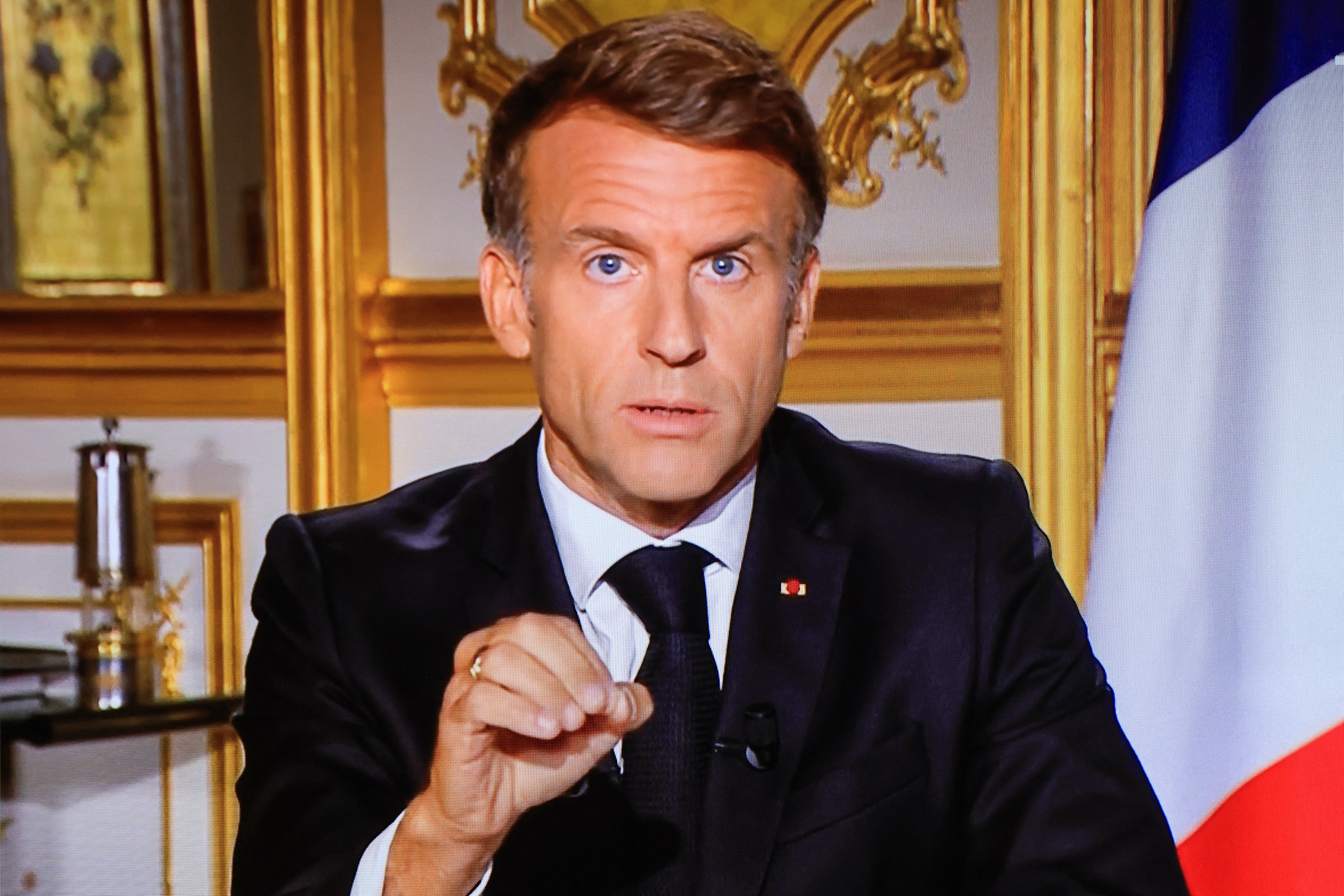 President Macron has condemned the riots as spreading "chaos"