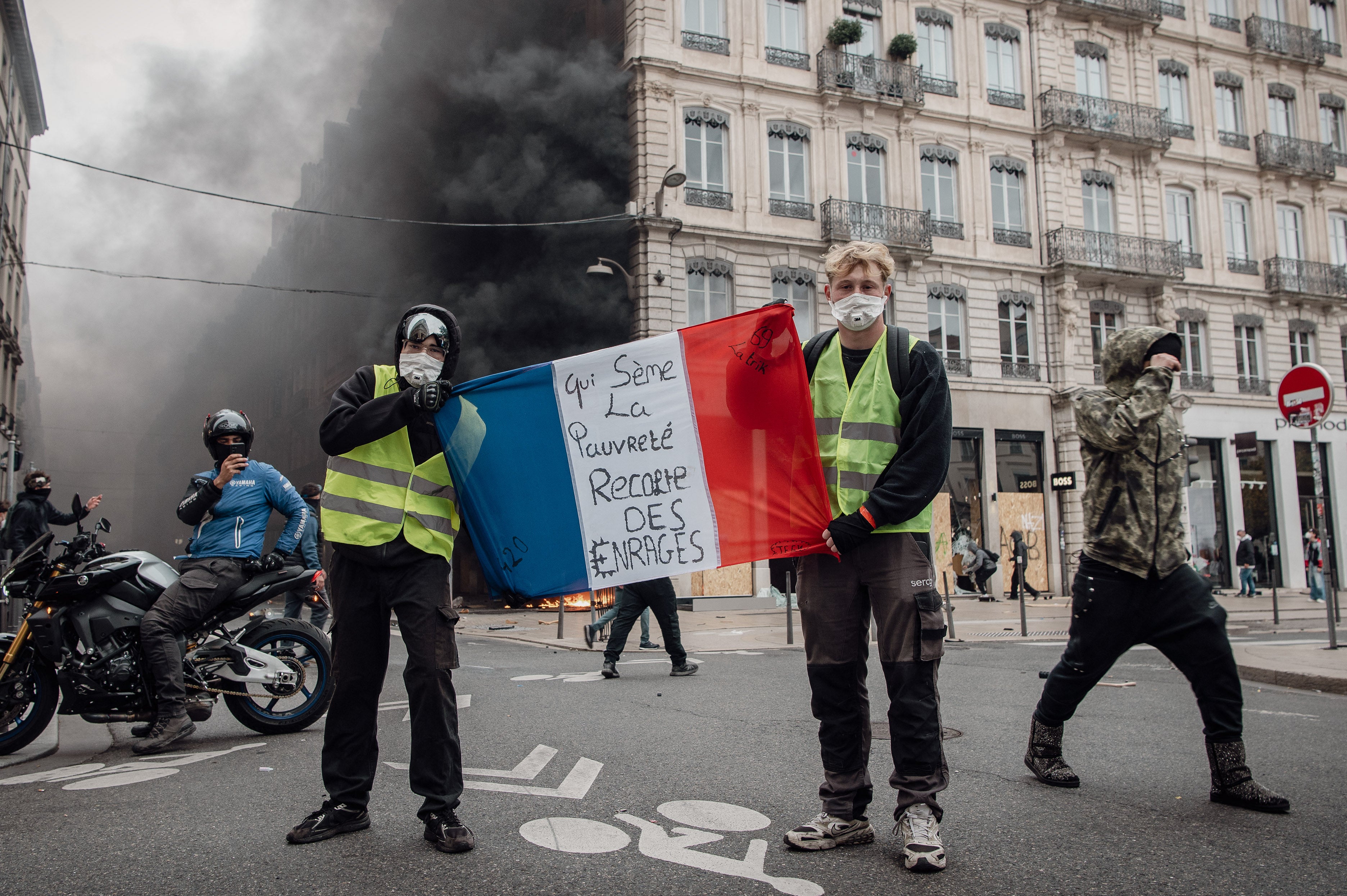 A demonstration in Lyon, France, on October 17, 2026