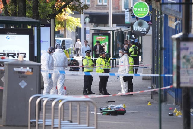 Four arrests have been made after the police officer was shot in the foot