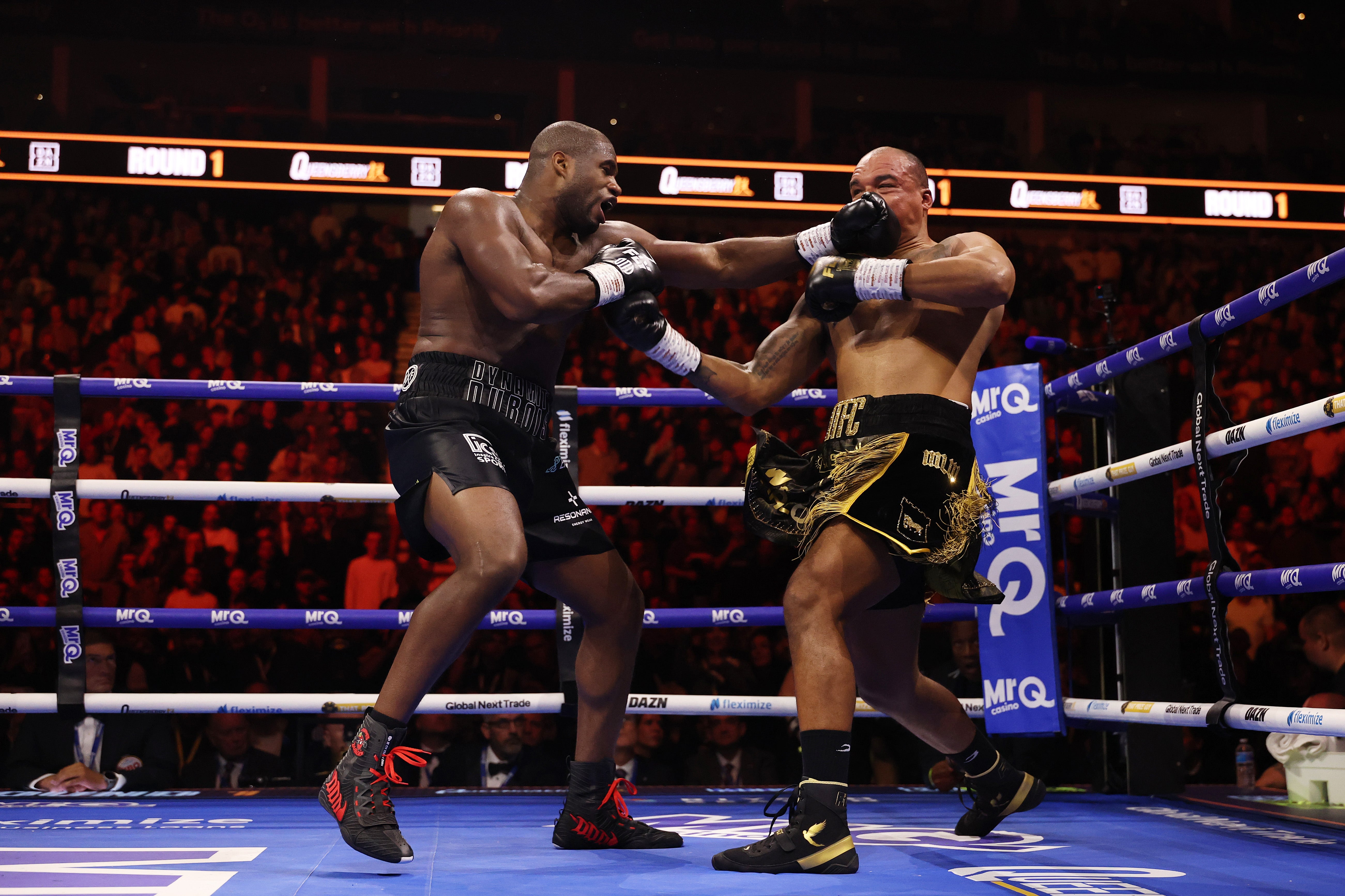 Daniel Dubois (left) stopped Fabio Wardley inside two rounds in their rematch
