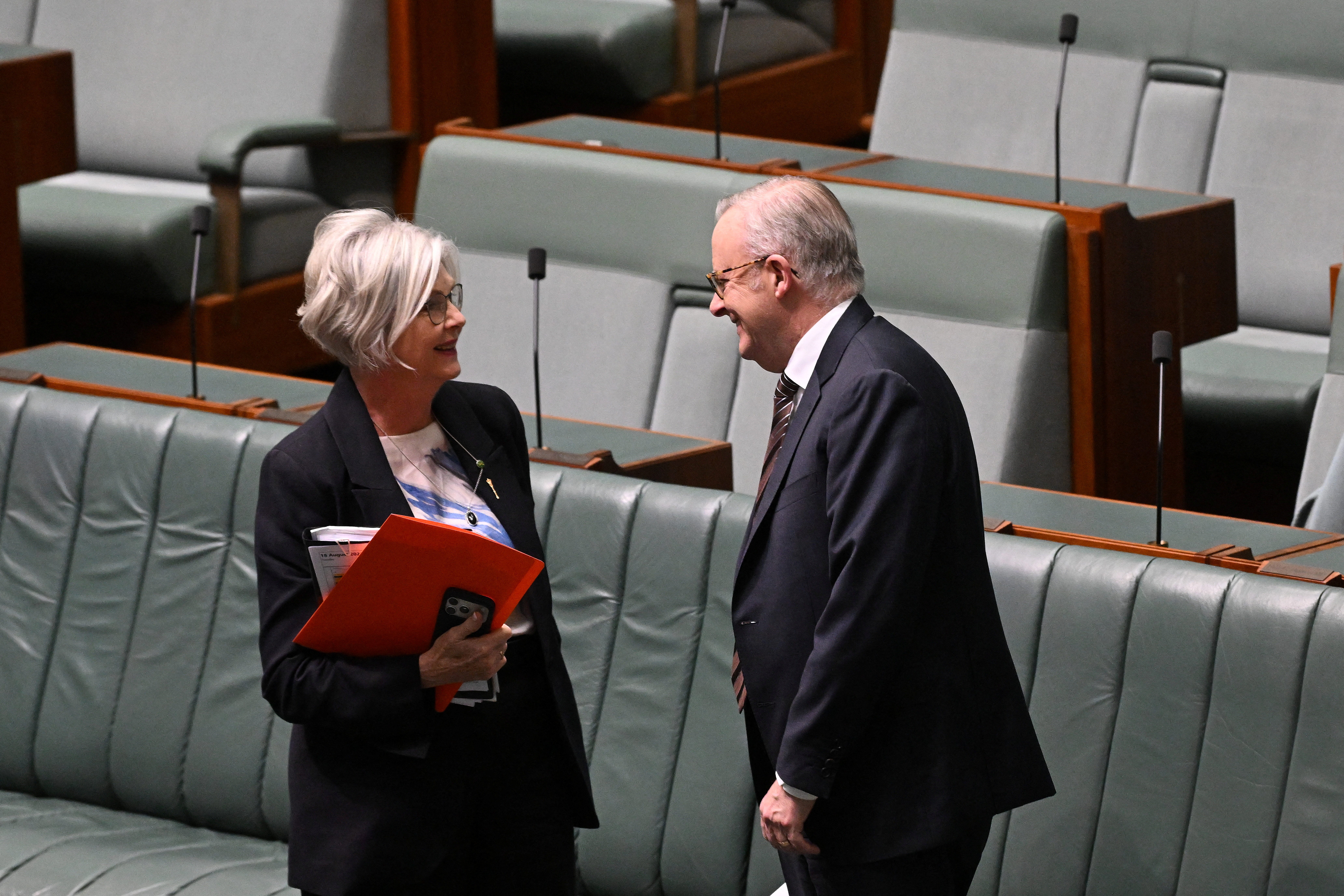 Prime Minister Anthony Albanese and MP Helen Haines