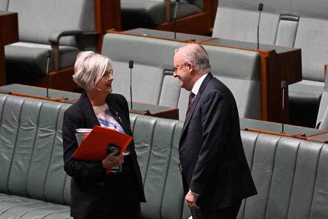 Prime Minister Anthony Albanese and MP Helen Haines