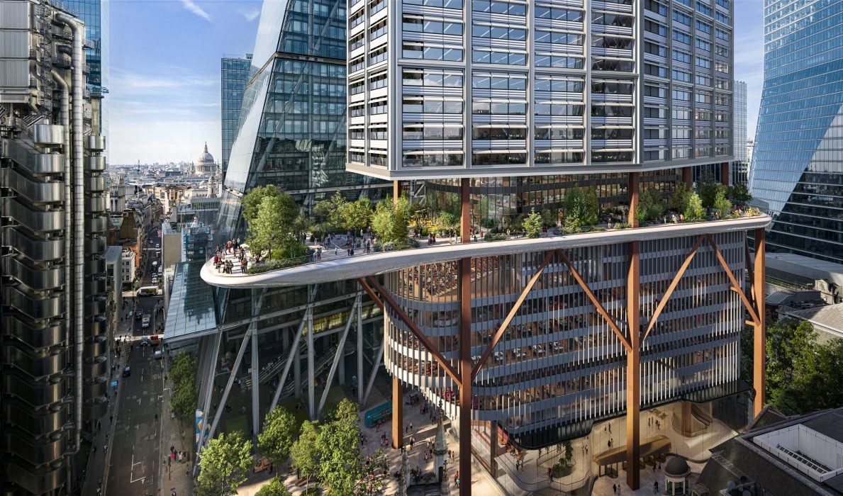 The new building aims to add some much-needed greenery into London