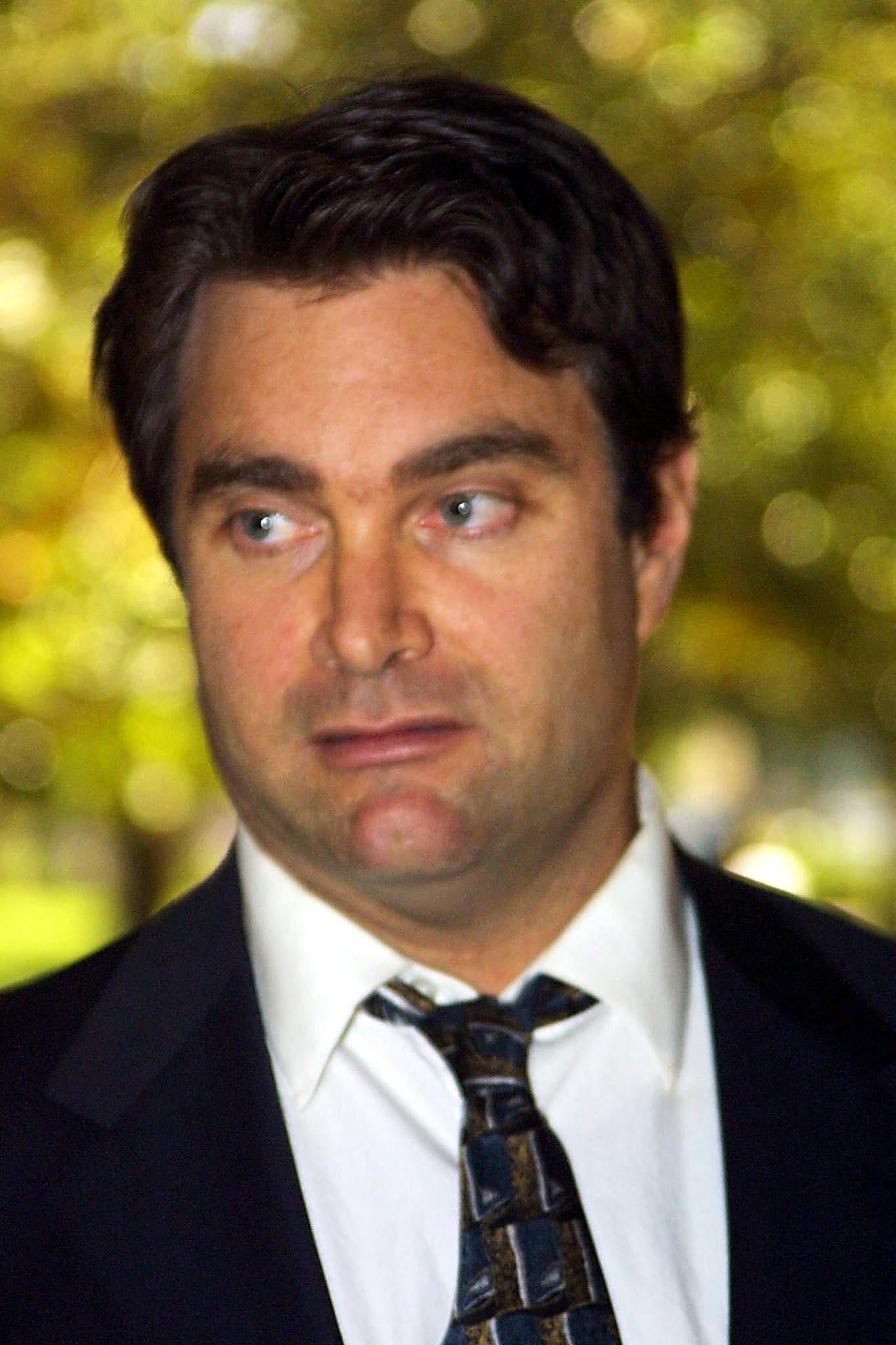 Andrew Luster leaves Ventura, CA Superior Court on 10 July, 2001