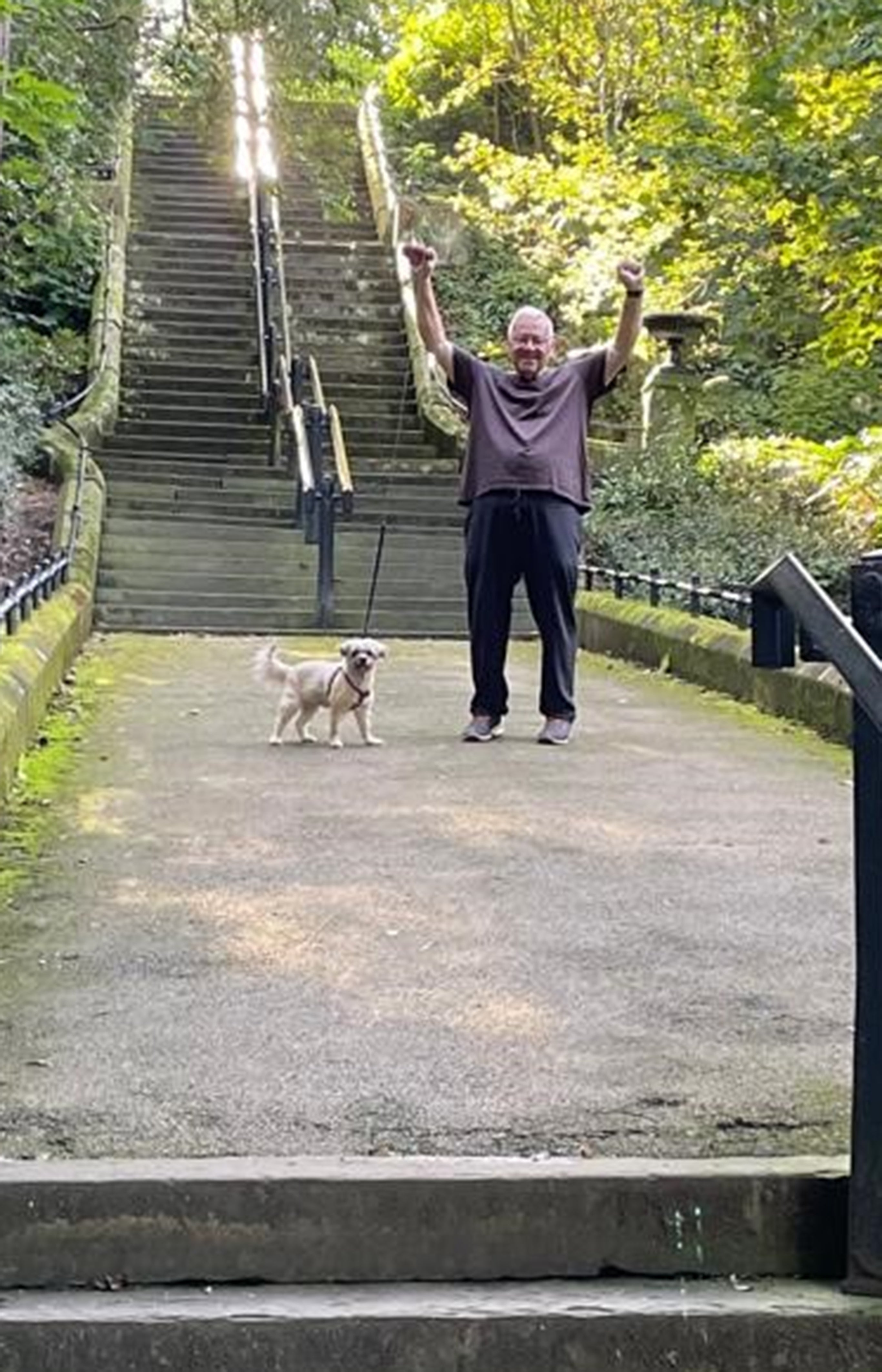 Ken Heywood said he was able to reach the top of a hill in his local park after the therapy