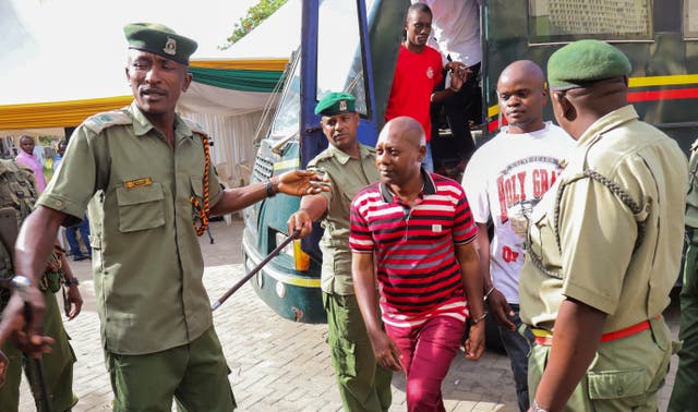 Paul Mackenzie, a Kenyan cult leader accused of ordering his followers, who were members of the Good News International Church, to starve themselves to death in Shakahola Forest, arrives for his judgement at the Mombasa High Court, Kenya, October 19, 2026