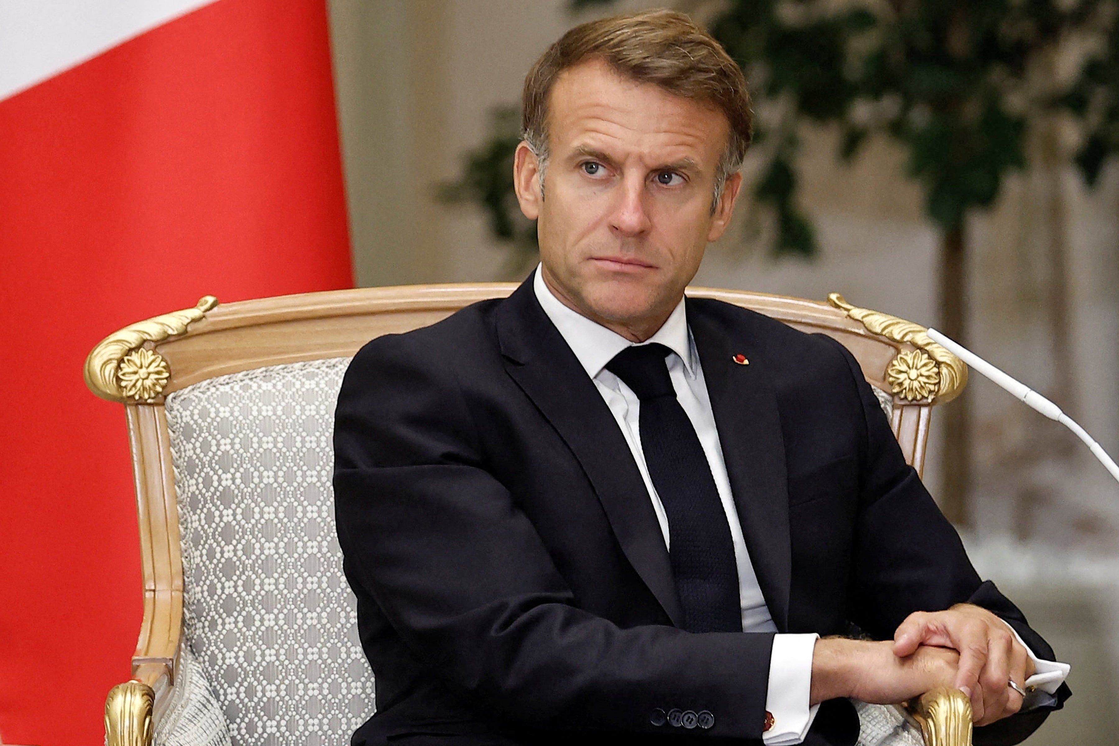 France's President Emmanuel Macron, visiting Abu Dhabi on Monday, has been criticised for failing to tackle the crisis