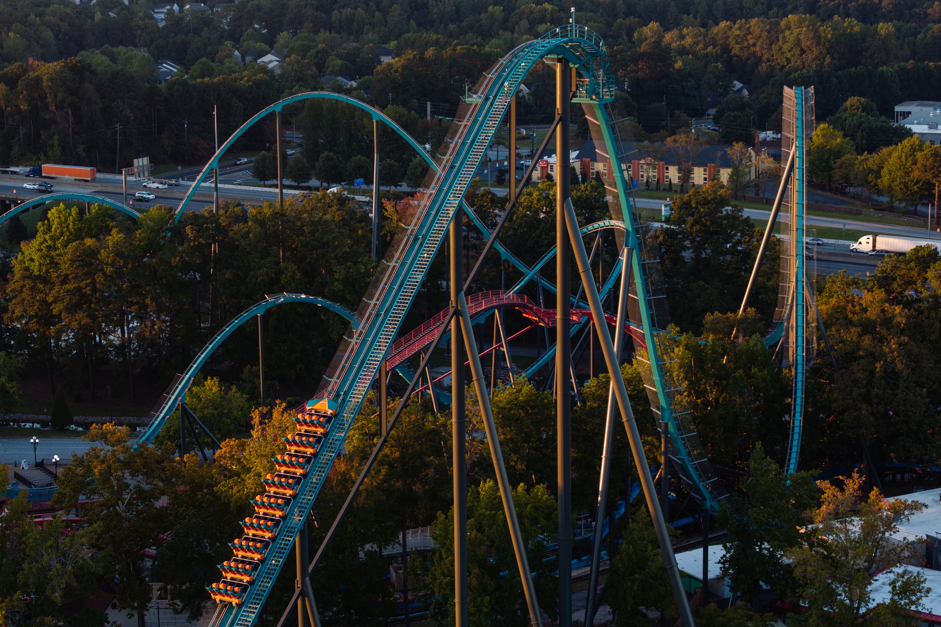 The incident comes a week after a guest at Six Flags Over Georgia in Atlanta fell out of his seat on the Goliath coaster and died