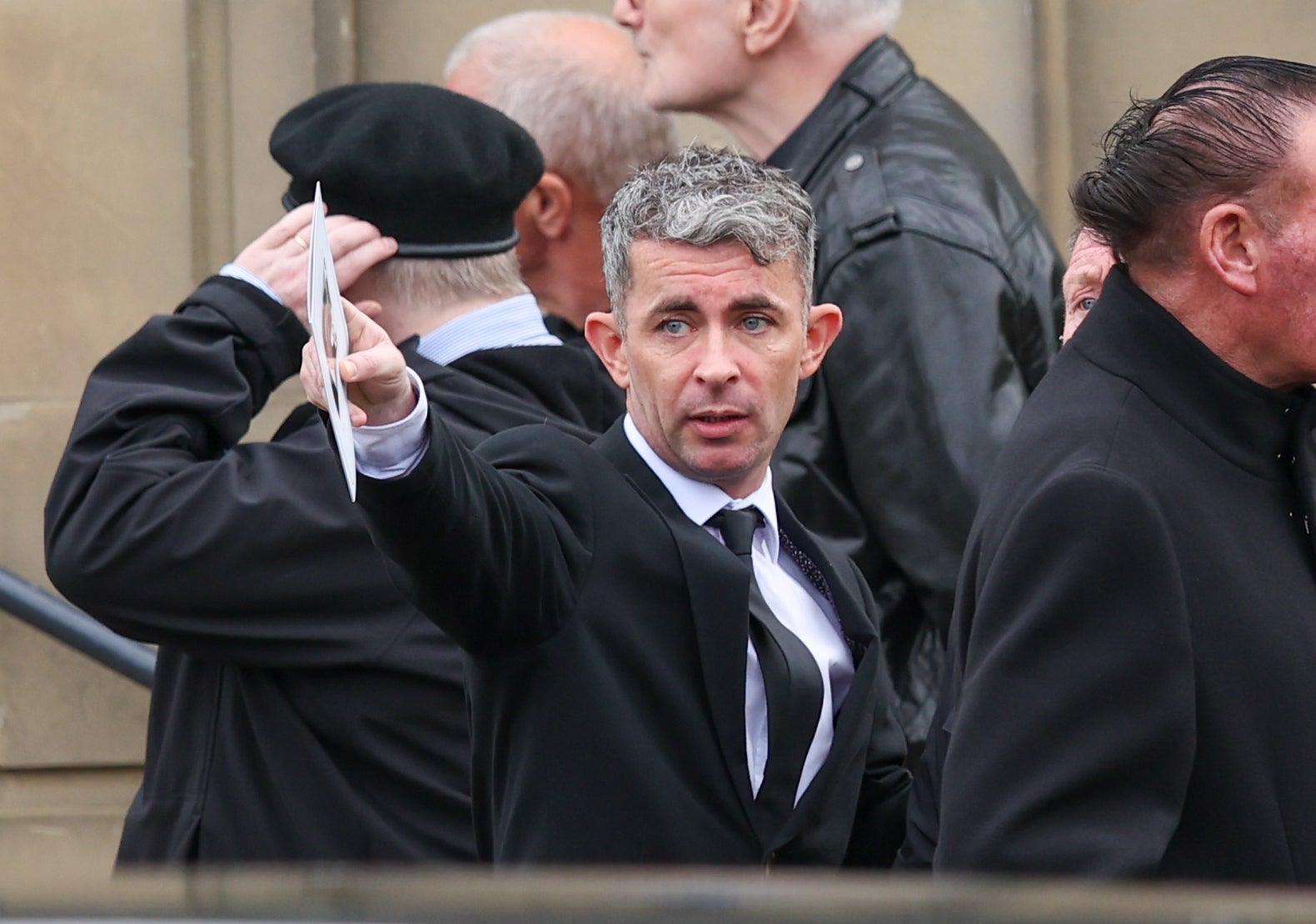 Scottish actor Paul Brannigan was among those present to pay his respects