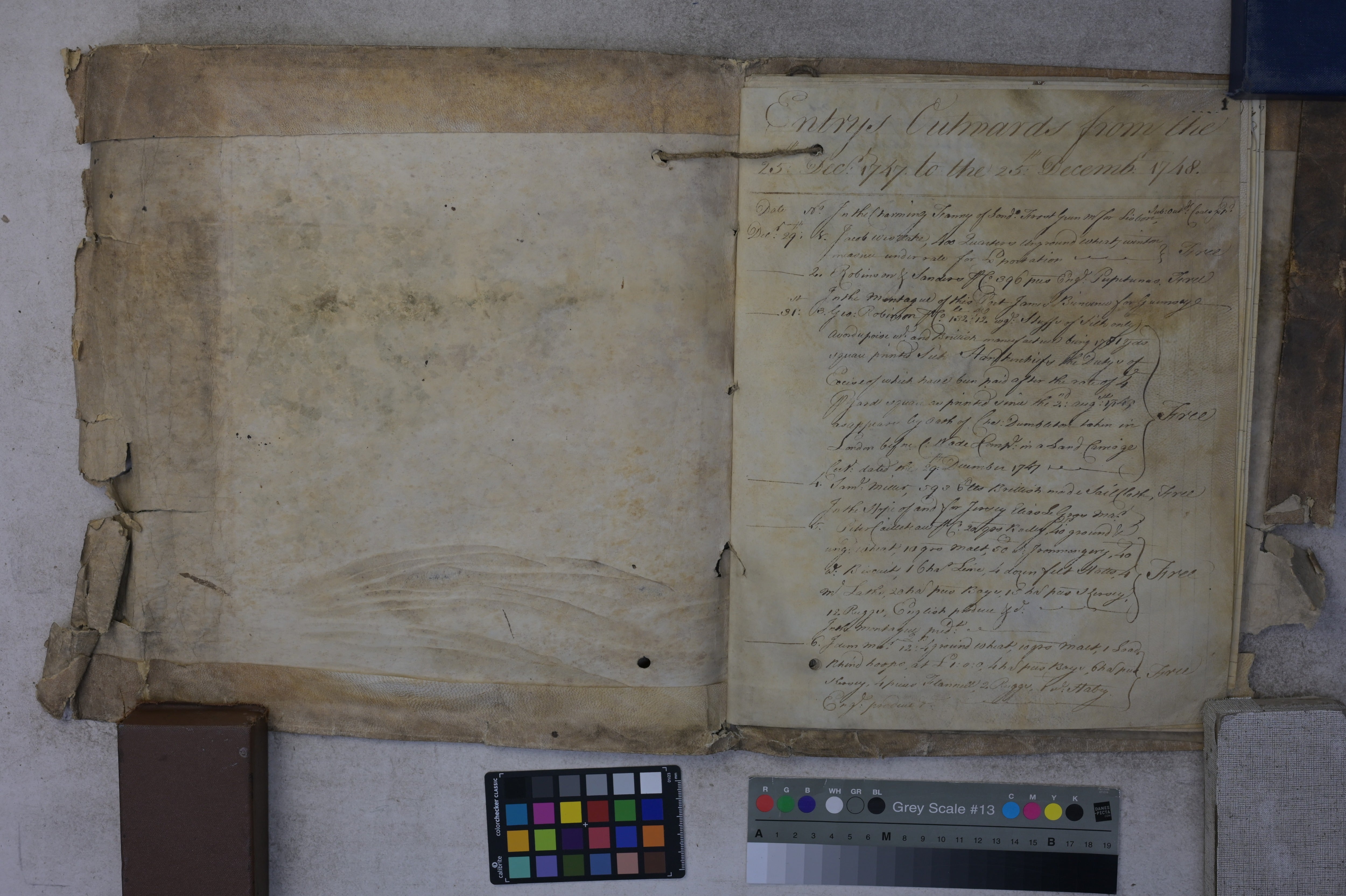A Southampton Port Book from 1747