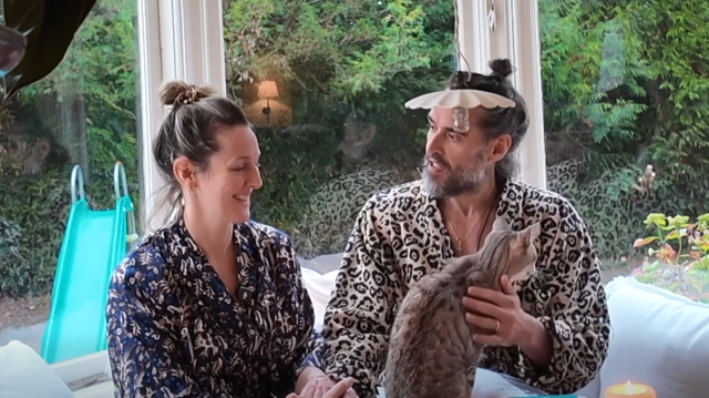 The hour long mid-trial episode was filmed in their pyjamas at the couple's UK base