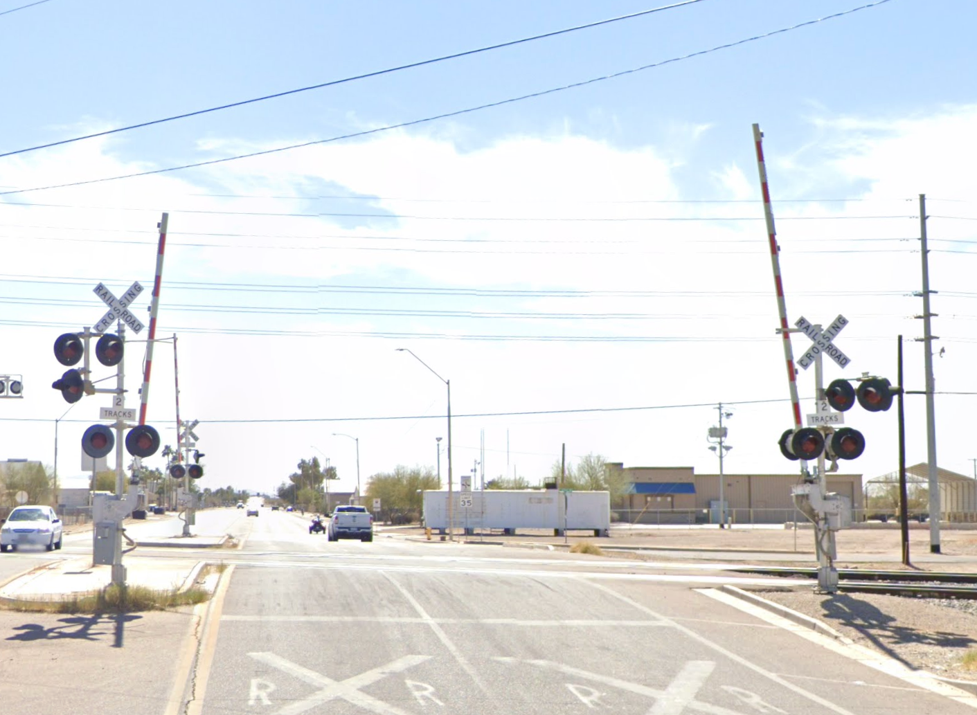The mom was killed while recording a train passing along the tracks in the city of Eloy (file photo)