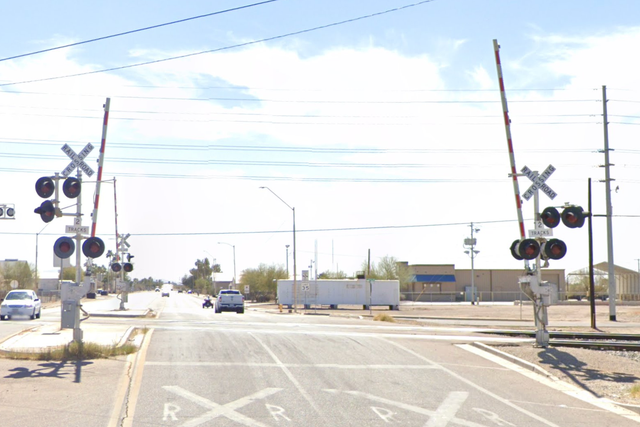 The mom was killed while recording a train passing along the tracks in the city of Eloy (file photo)