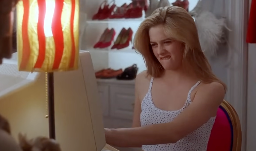 In the 1995 movie ‘Clueless,’ Alicia Silverstone’s spoiled schoolgirl Cher Horowitz picks out her iconic plaid two-piece using a computerized wardrobe