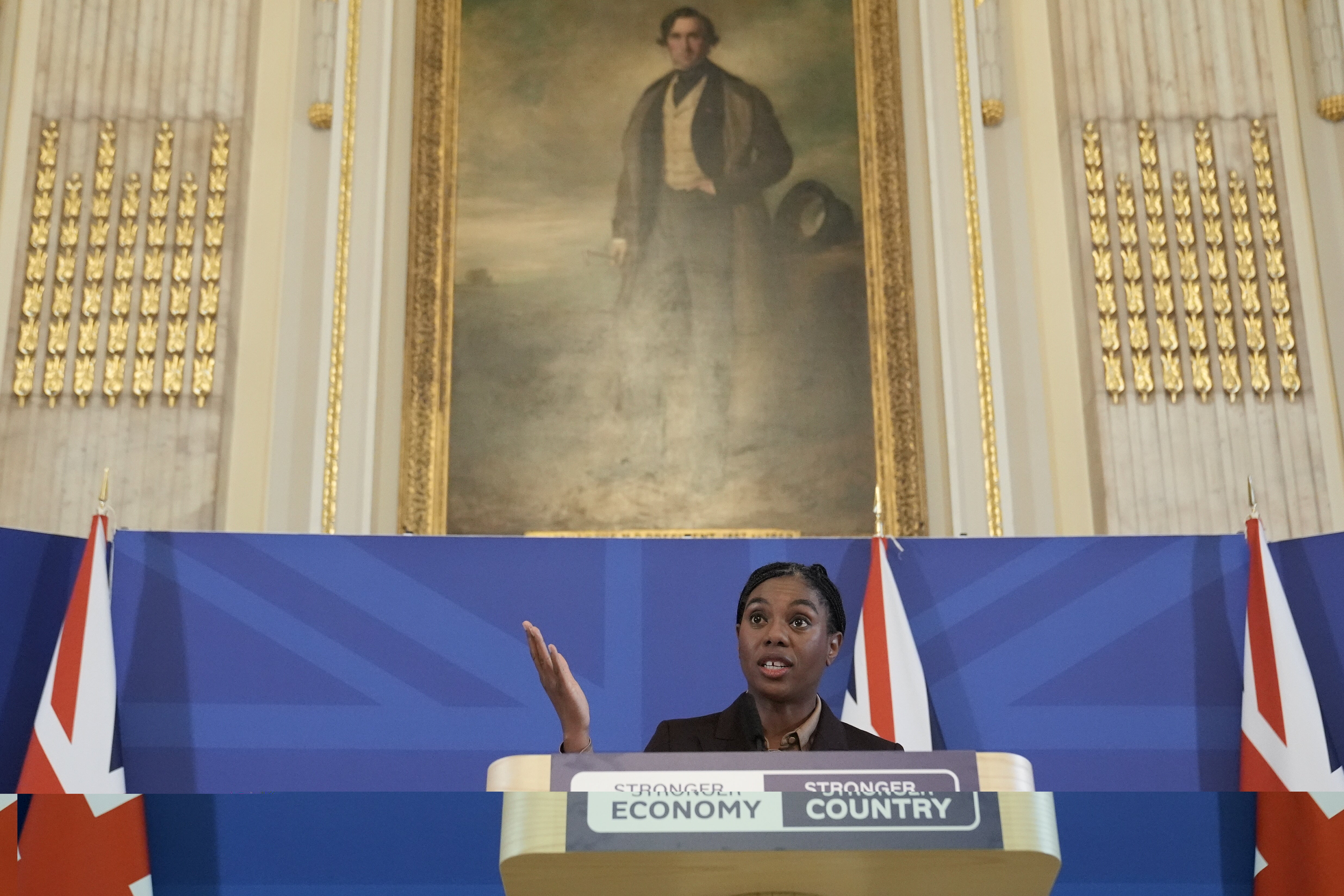 Kemi Badenoch said the UK has to curb its borrowing (Stefan Rousseau/PA)