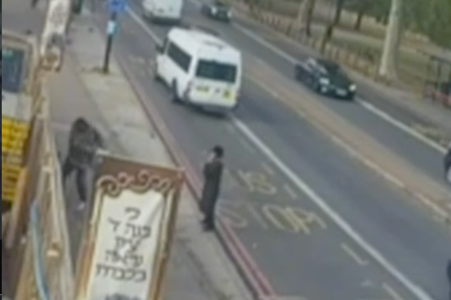 A woman was attacked while pushing a pram