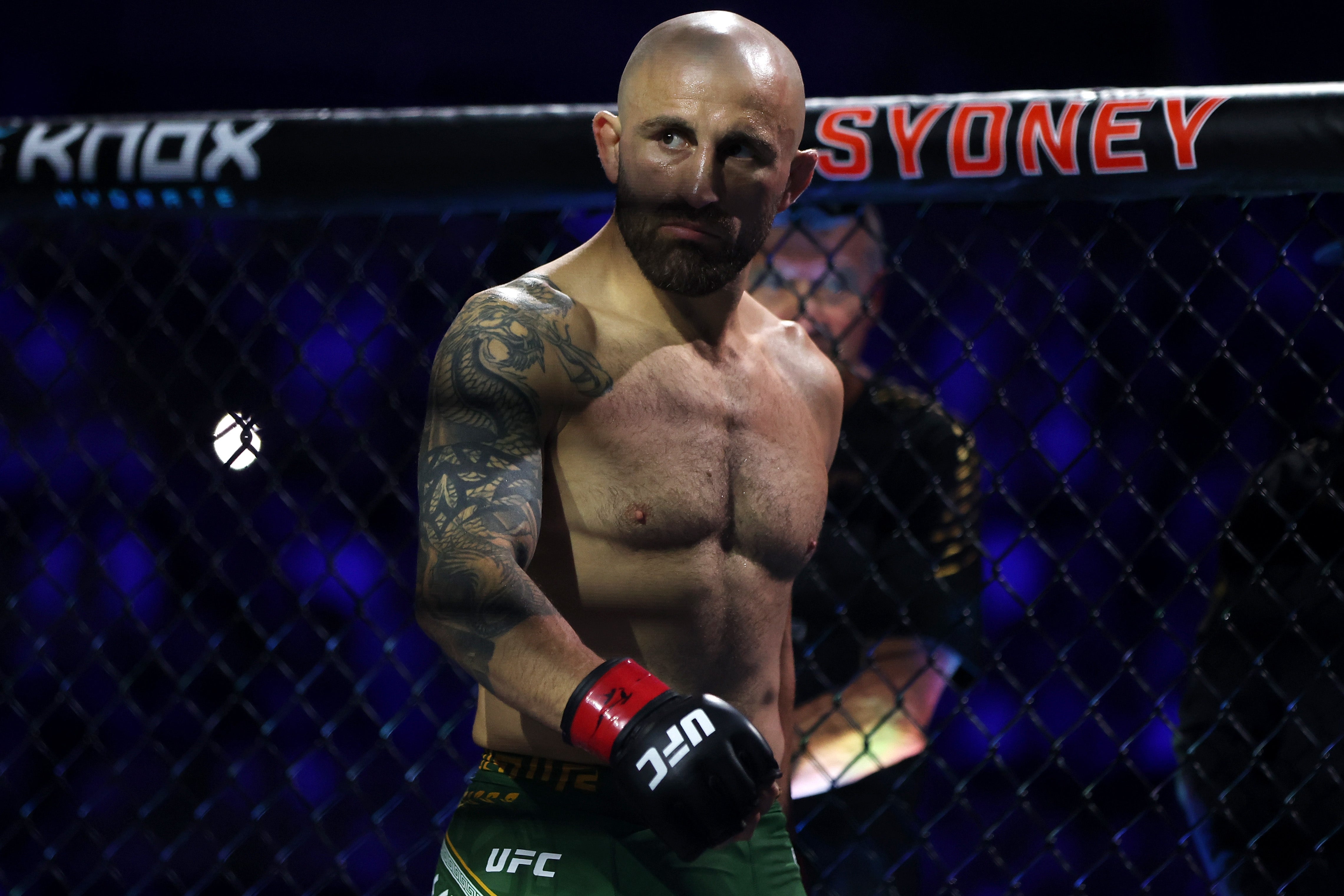 Alexander Volkanovski ahead of his most-recent fight, a second straight win over Diego Lopes