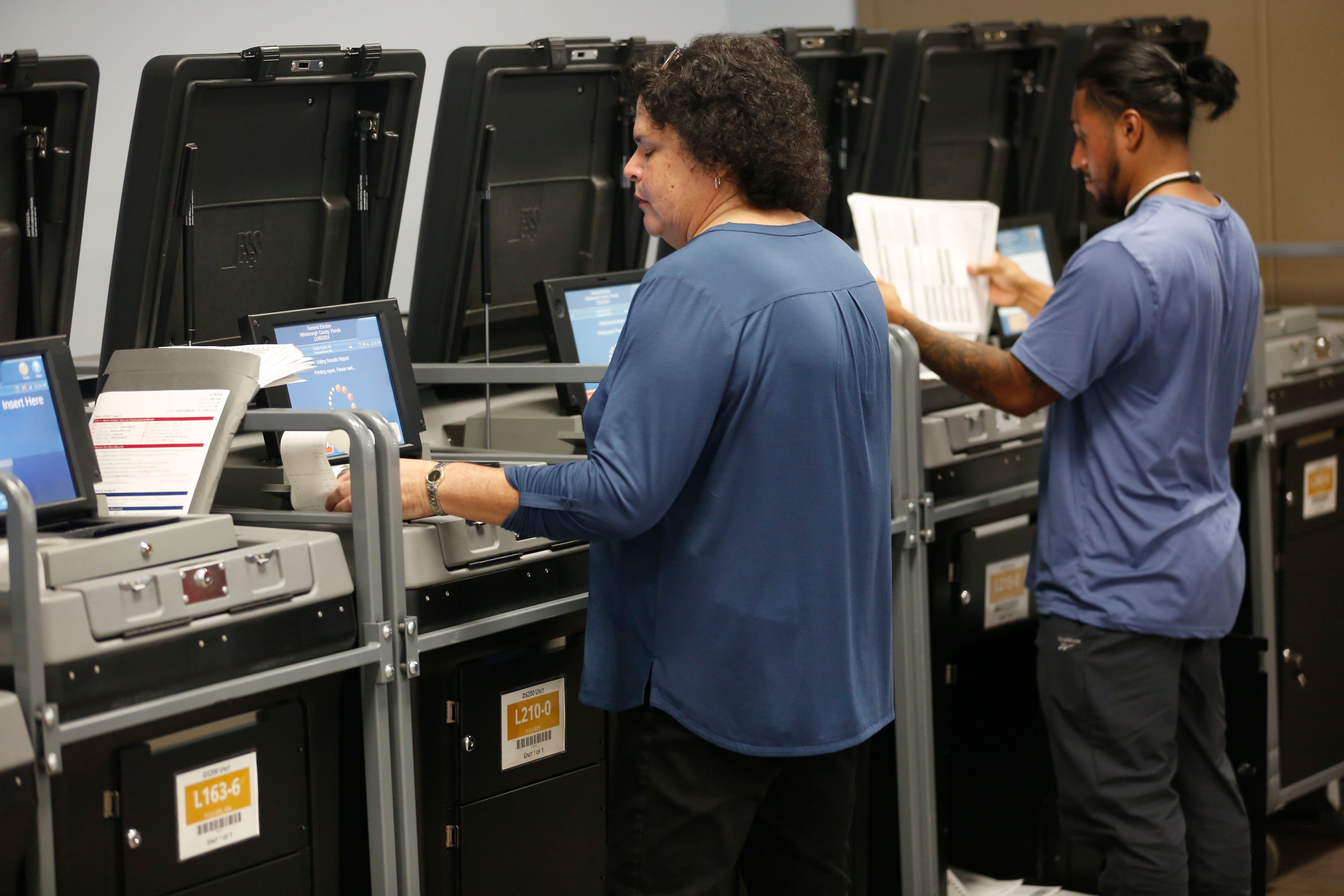 Municipal election officials reported taking precautionary measures following Trump’s past statements expressing regret over not seizing voting machines in 2020