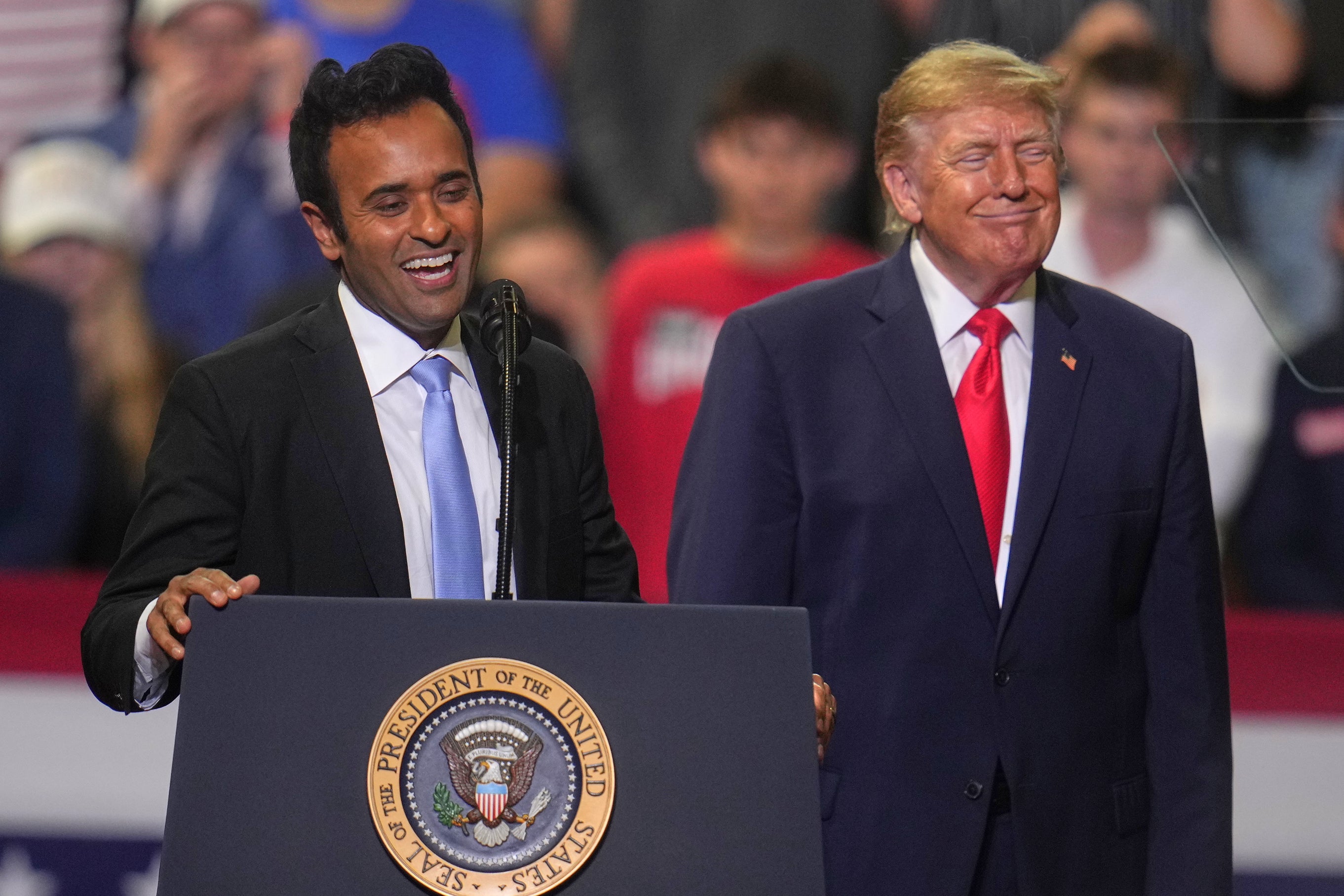 A campaign spokesperson for Ramaswamy, who briefly worked alongside Elon Musk inside the Trump administration’s Department of Government Efficiency, called Acton a ‘serial fabulist’