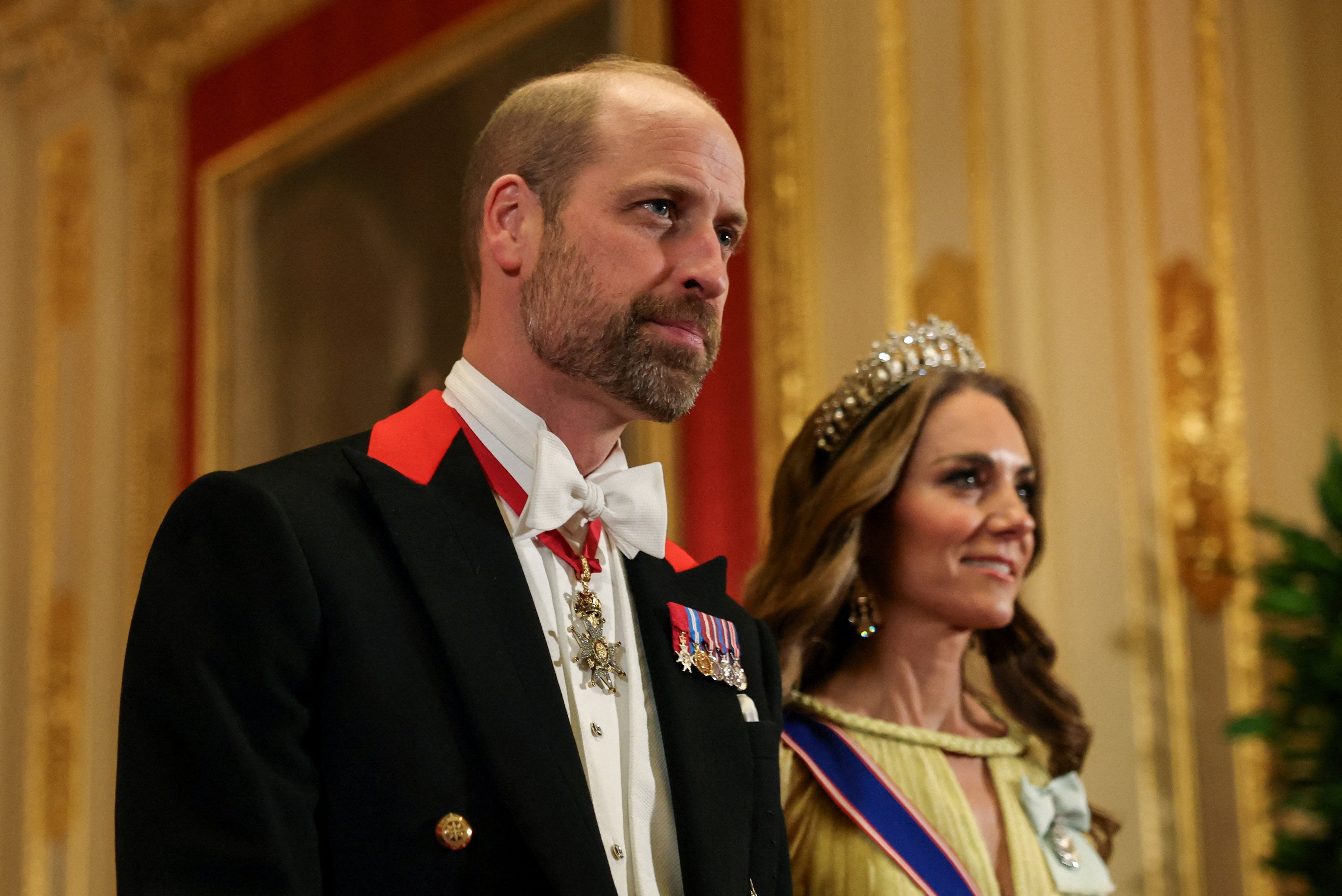Prince William and Princess Kate at the state banquet