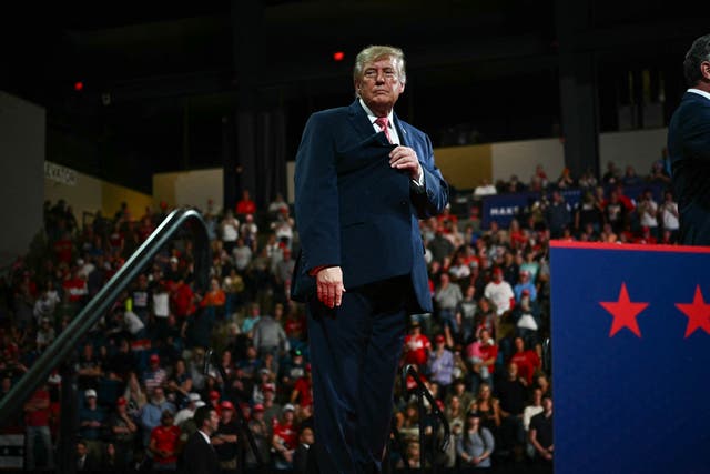 ‘He looked about as tired as I’ve seen him,’ Lindell said on a video call with supporters. ‘But he’s got to realize he’s on these rallies. I mean, just one after another after another’