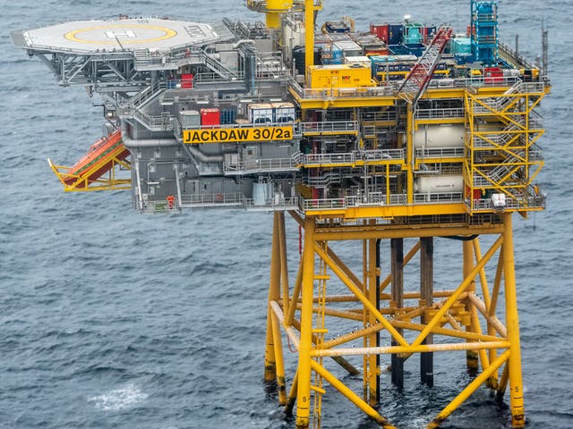The Jackdaw platform in the North Sea