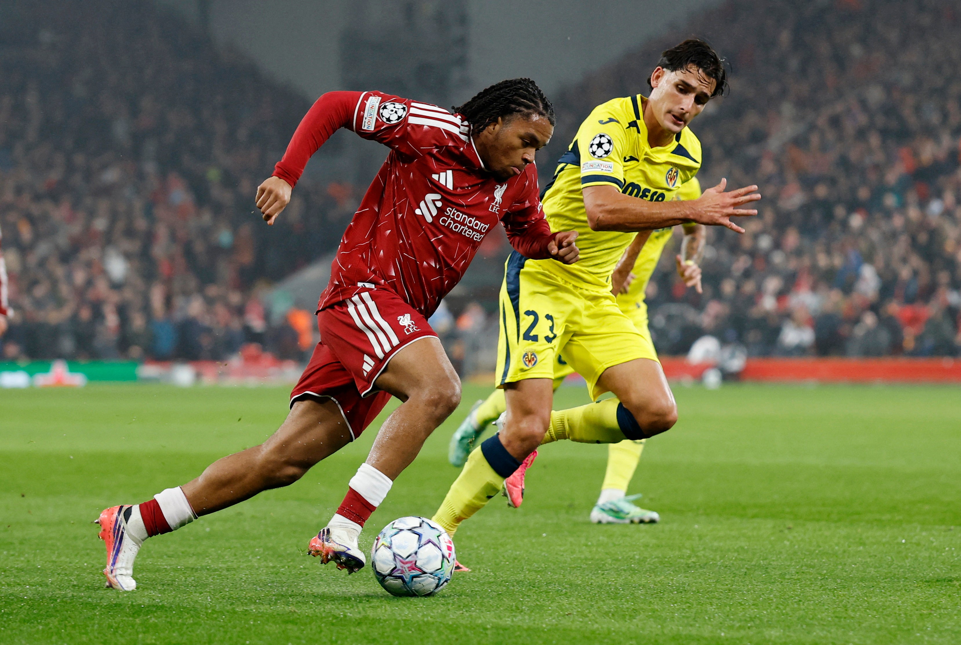 The teenager is thriving on Liverpool’s right side, which is not even his preferred position