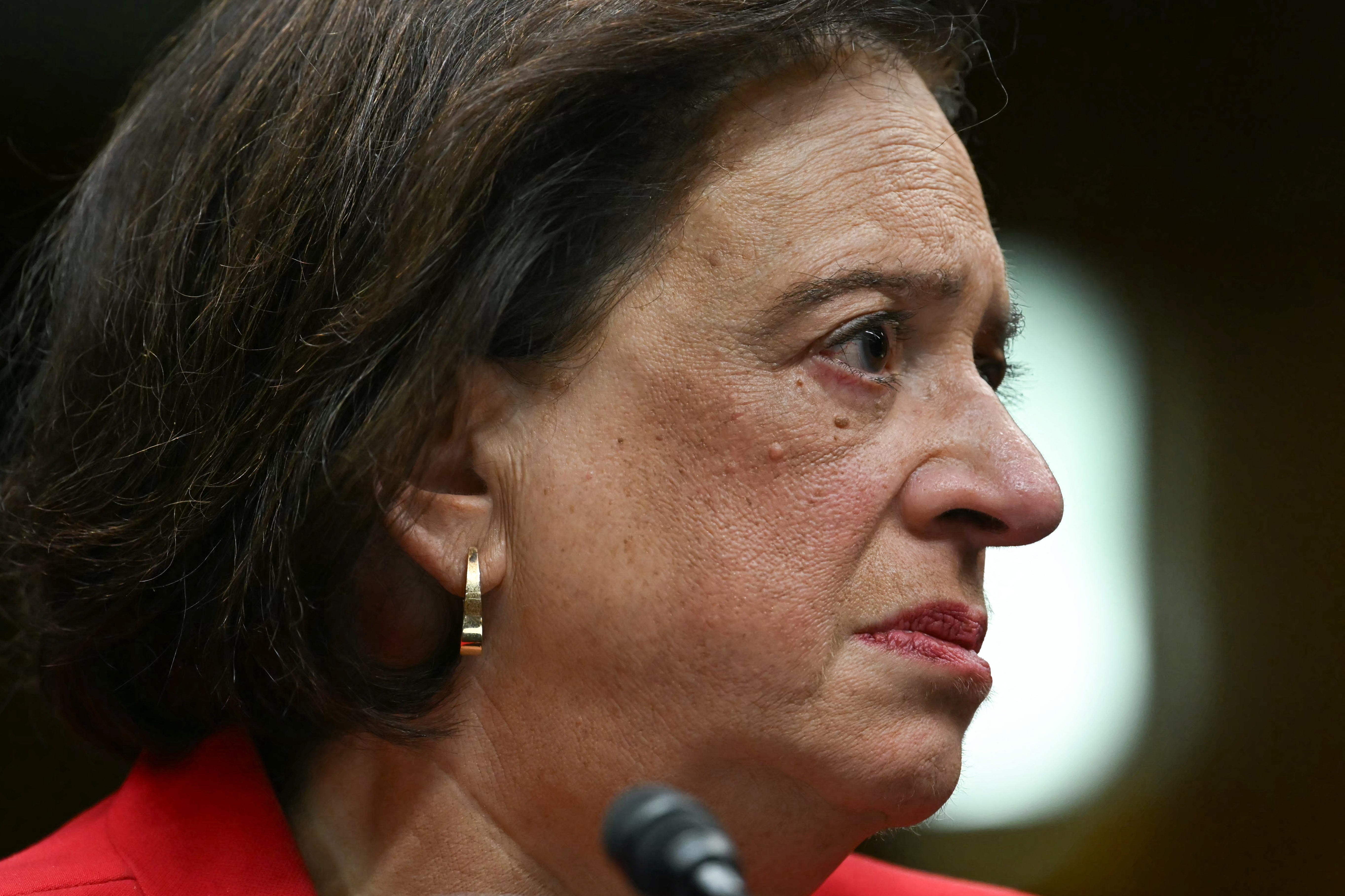 Supreme Court Justice Elena Kagan testifies during a Senate Appropriations Subcommittee on Financial Services hearing on Capitol Hill