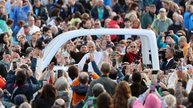 Wednesday's audience was the first held by the pope since October 7,