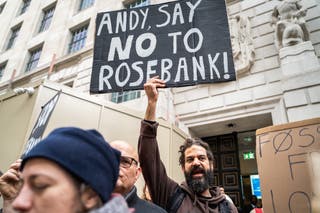 A decision on Rosebank is being made separately (Fossil Free London/PA)